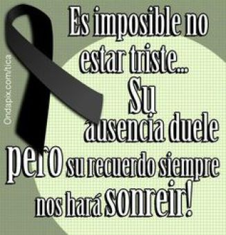 NUESTRO MÁS SENTIDO PÉSAME