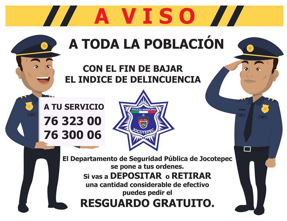 AVISO A TODAS LAS PERSONAS DEL MUNICIPIO