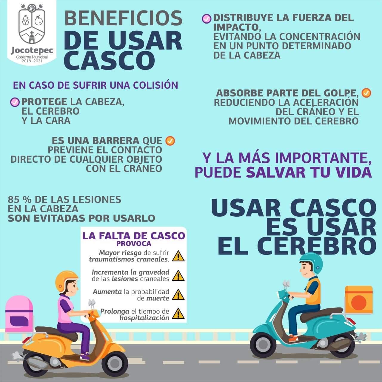 USAR CASCO,ES USAR EL CEREBRO